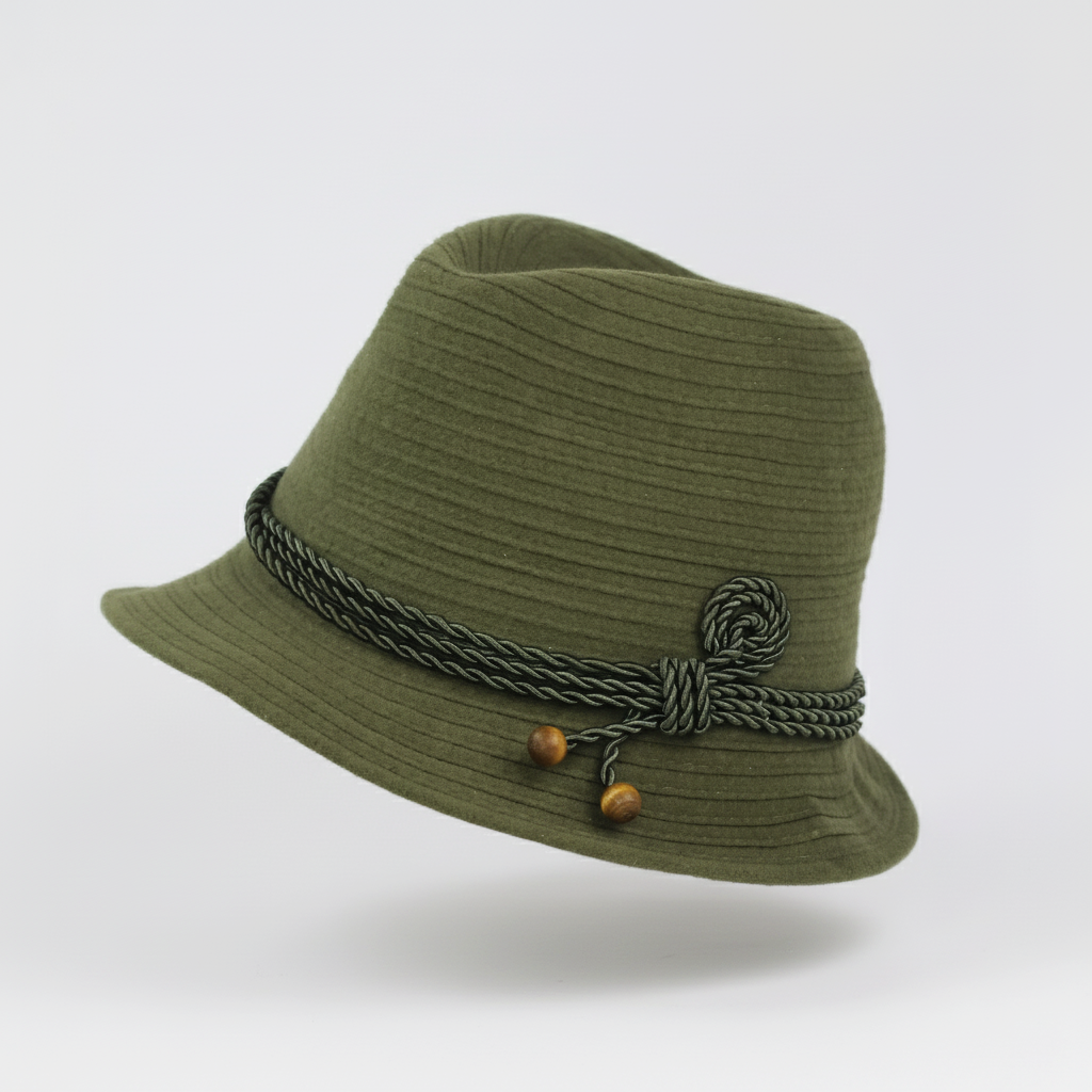 "Cho Yang" Trilby Hat - Olive (56-57cm)