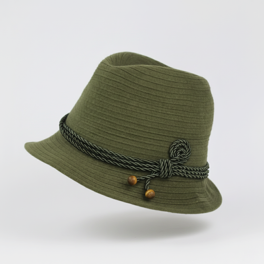 "Cho Yang" Trilby Hat - Olive (56-57cm)