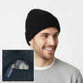 H&M Divided Black Ribbed Thrifted Beanie – Classic Urban Streetwear Winter Hat