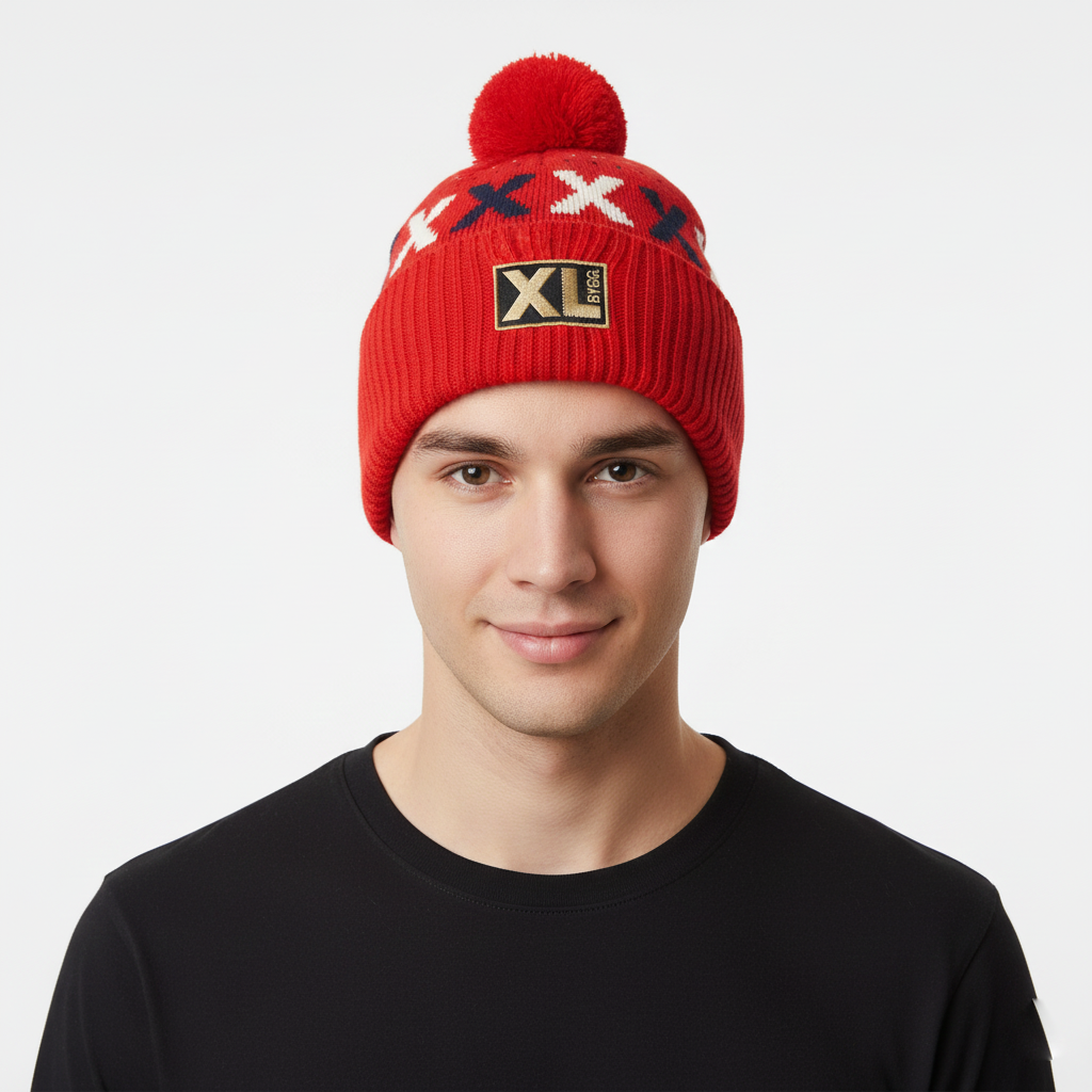 Sinsay Bright Orange Ribbed Thrifted Beanie Hat – XL Urban Knit Cap