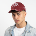 Thrifted Bukefalos Horse Embroidered Burgundy Cap (56-58cm) | 10495