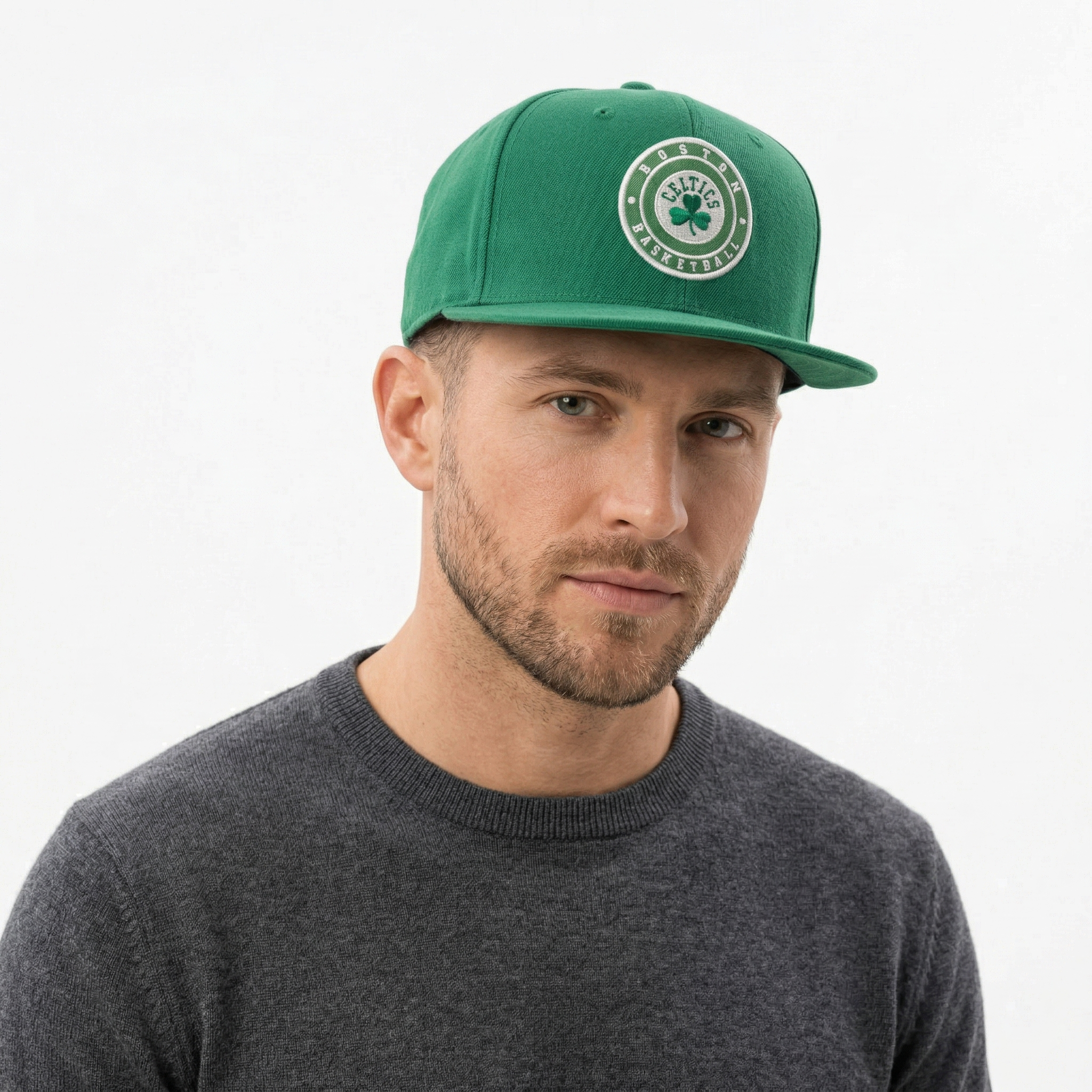 Vintage Style Boston Celtics Basketball Crest Thrifted Snapback | Mitchell & Ness