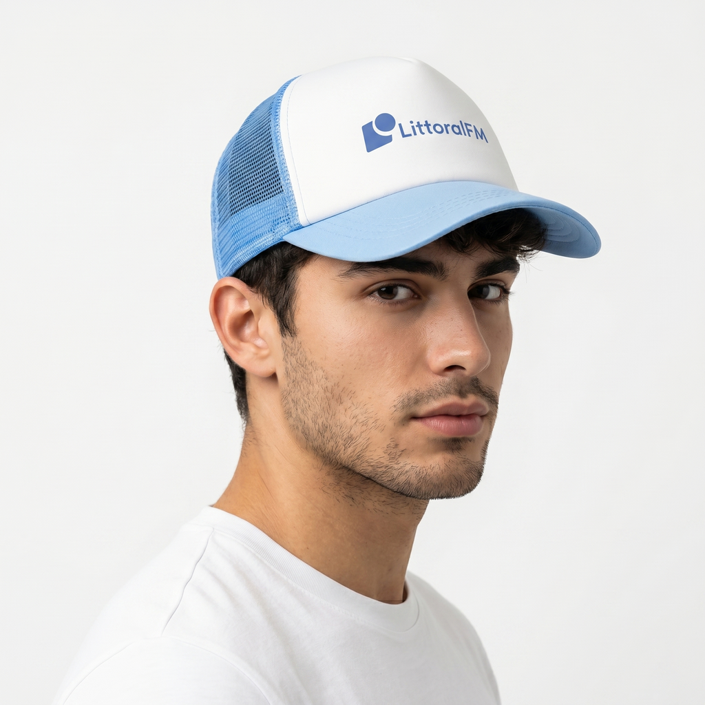 Thrifted Littoral FM Radio Promo Snapback Trucker Cap