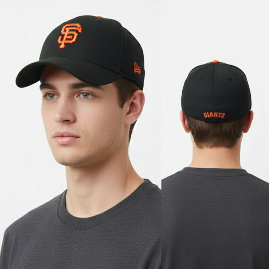 New Era San Francisco Giants Black 39THIRTY Thrifted Fitted Cap
