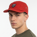 Vintage Prosto Klasyk Red 5-Panel Camp Cap | Streetwear Crest Patch Strapback