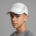 Vintage Beechfield White Reflective Running Cap | Lightweight Mesh Sports Hat