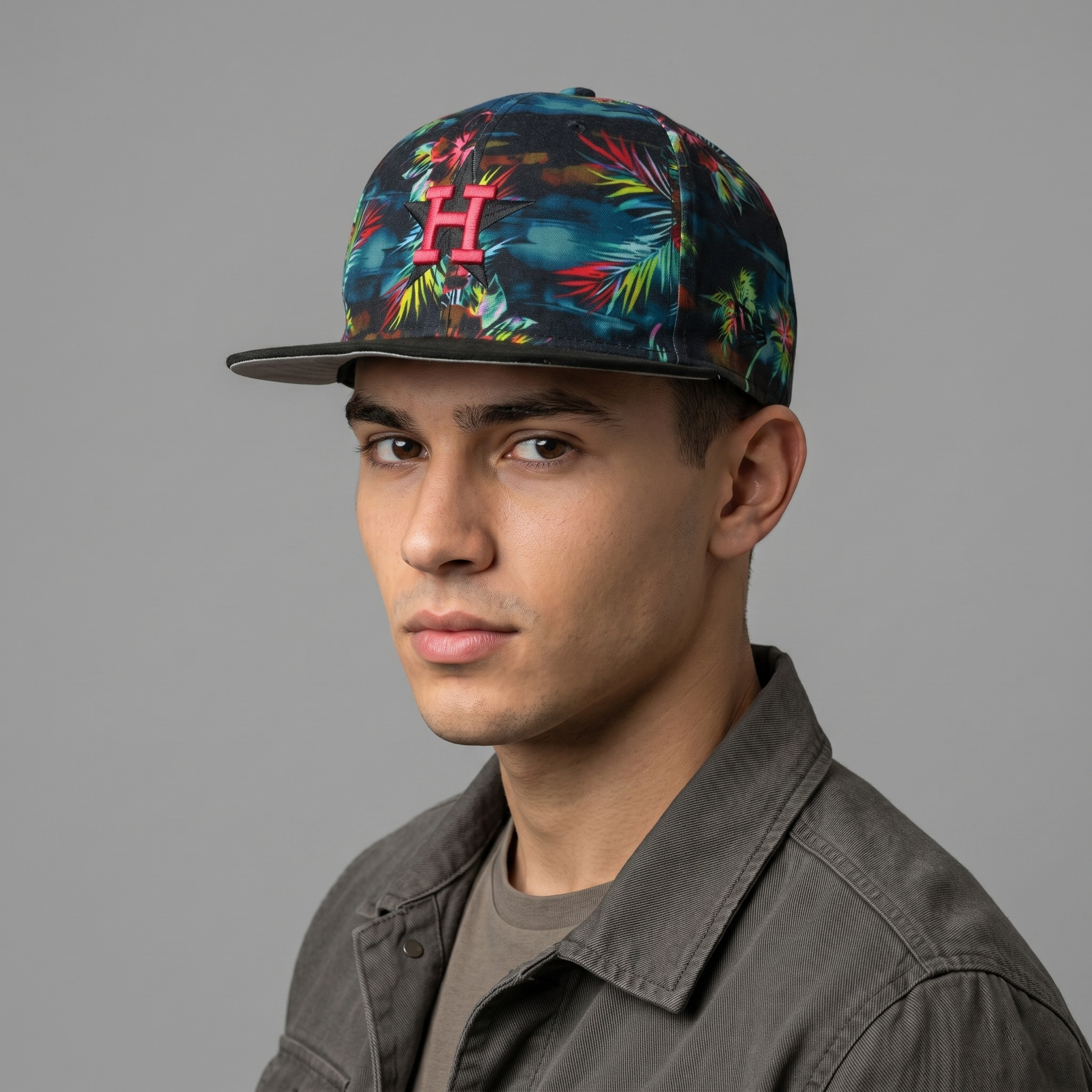 Vintage Houston Astros Cooperstown Collection Cap - Hawaiian Floral Print Snapback