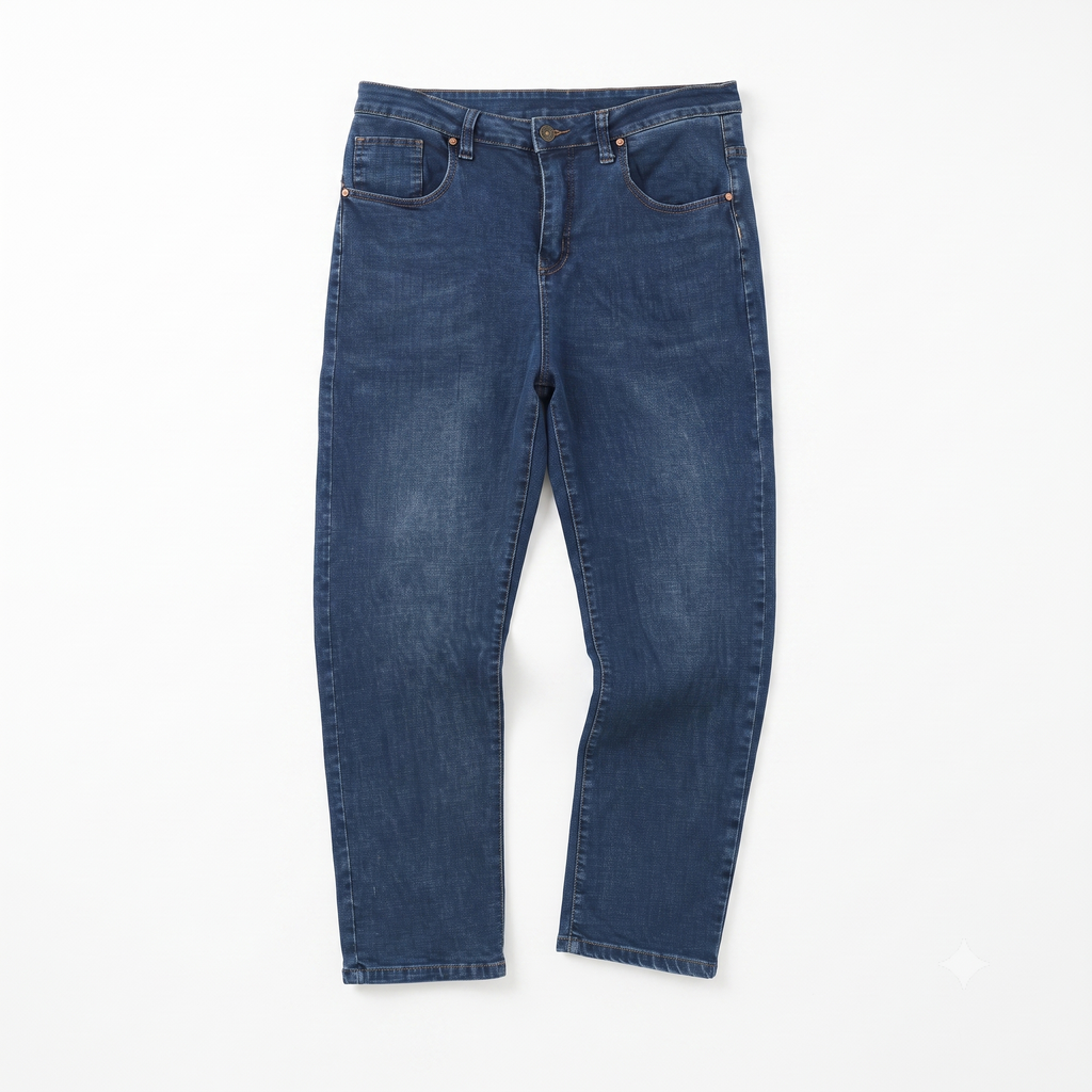 Thrifted Men's Casual Dark Blue Denim Trousers Waist:36/ J1091