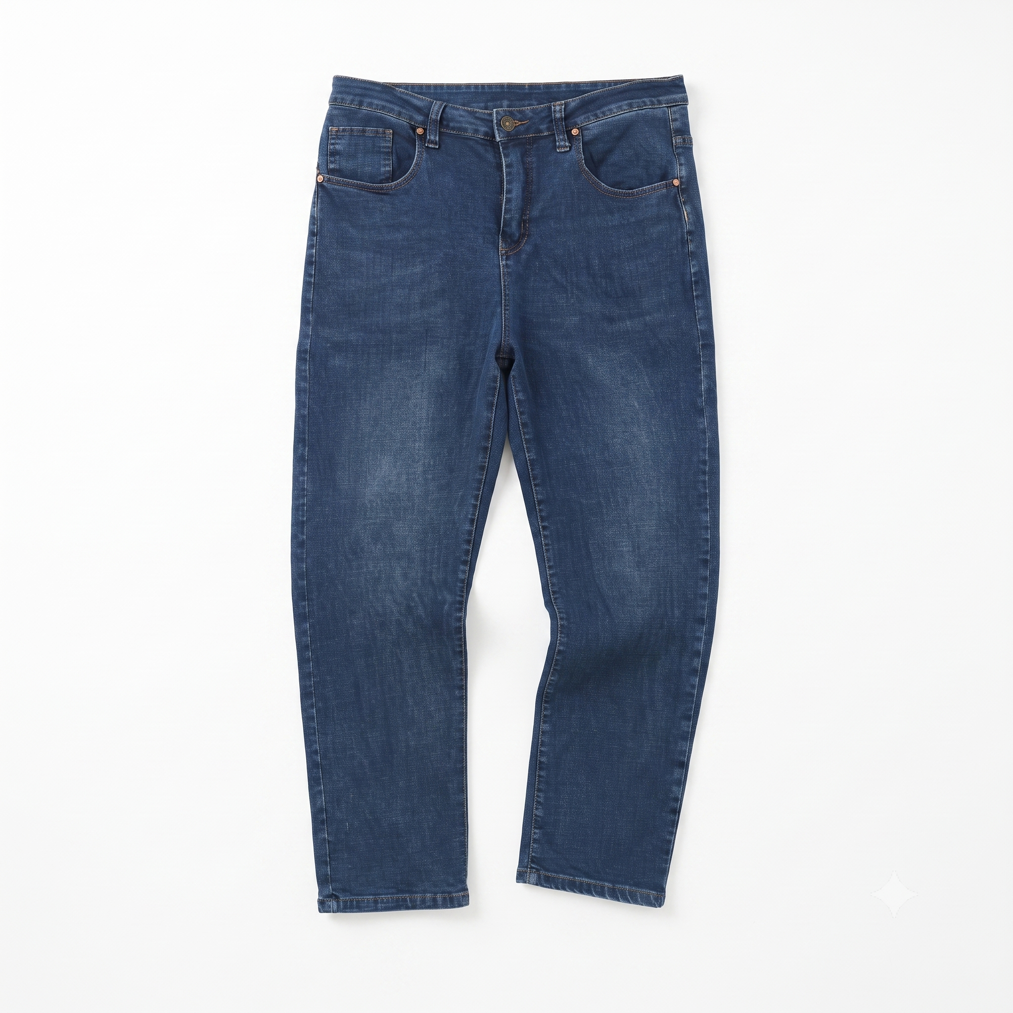 Thrifted Men's Casual Dark Blue Denim Trousers Waist:36/ J1091