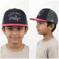 Lazybee Shark Logo Mesh Snapback - Black/Pink/Grey (Size 54-56cm)