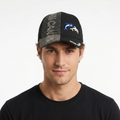 Embroidered Dual Dolphin Baseball Cap - Black Graphic Stitch Hat