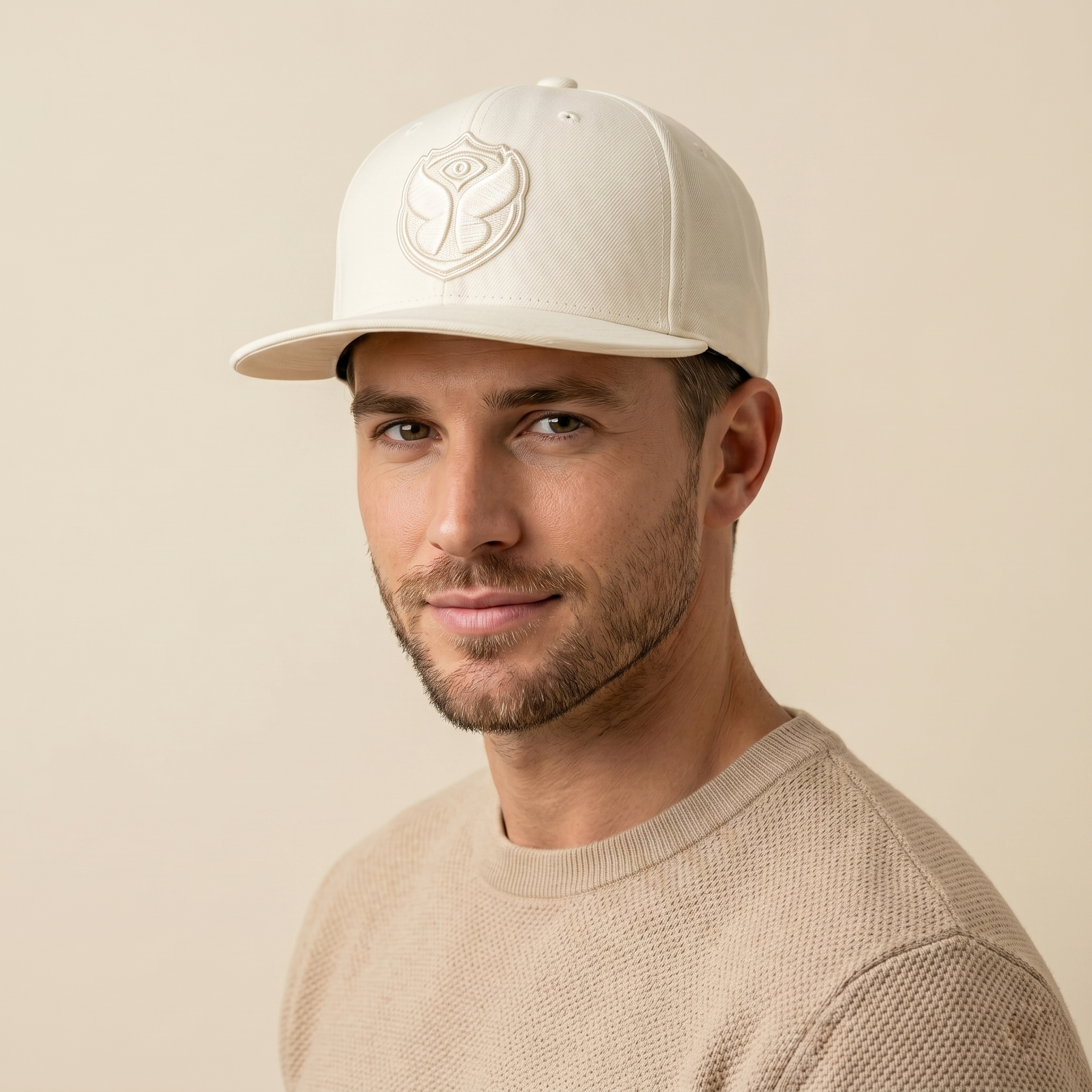 Thrifted Tomorrowland Butterfly Logo Festival Hat | 56-58cm | Beige