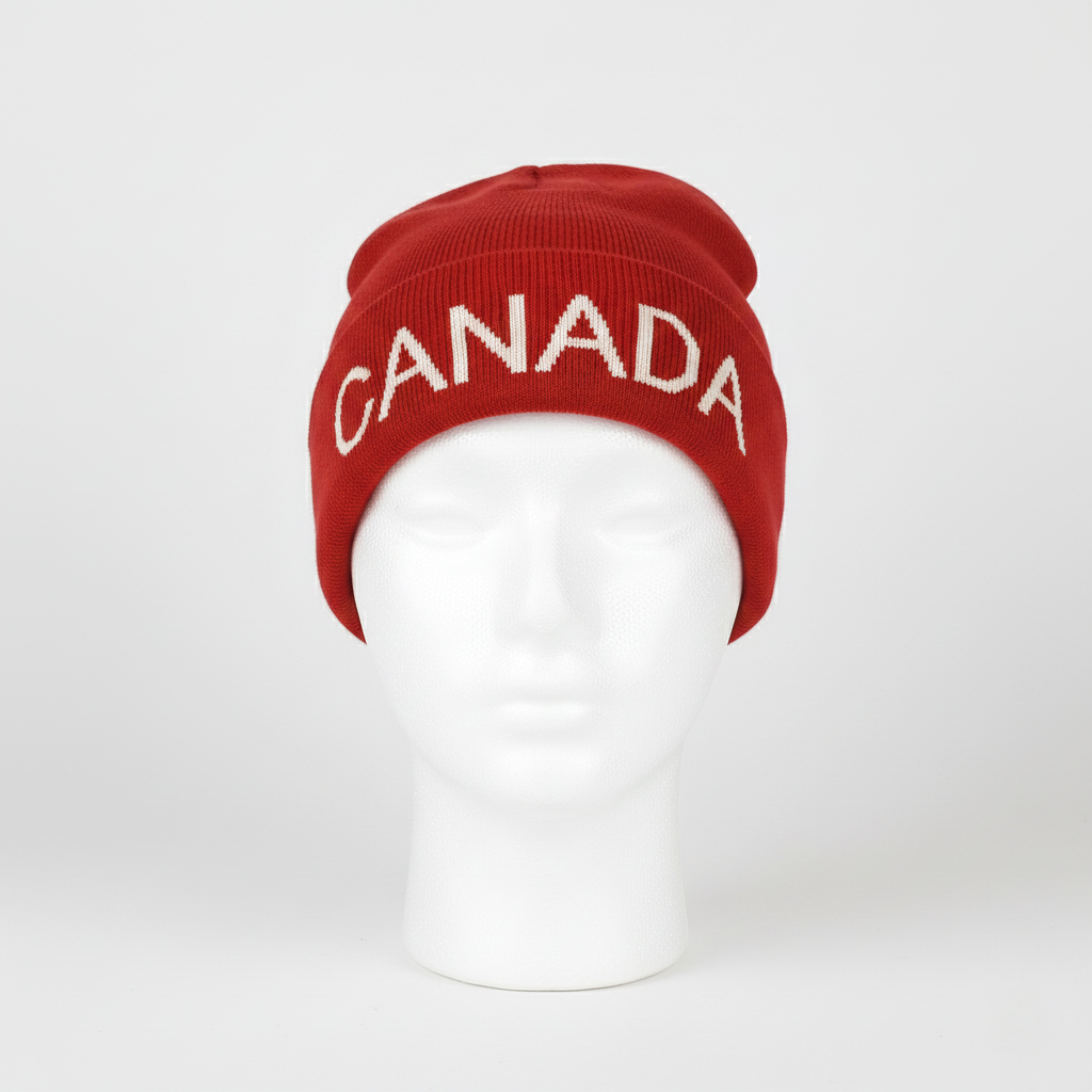 Premium XL CANADA Thrifted Winter Hat - Fits Large Sizes & Thick Hair