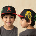 Avengers Earth's Mightiest Heroes Kids Thrifted Cap - Red & Black Snapback