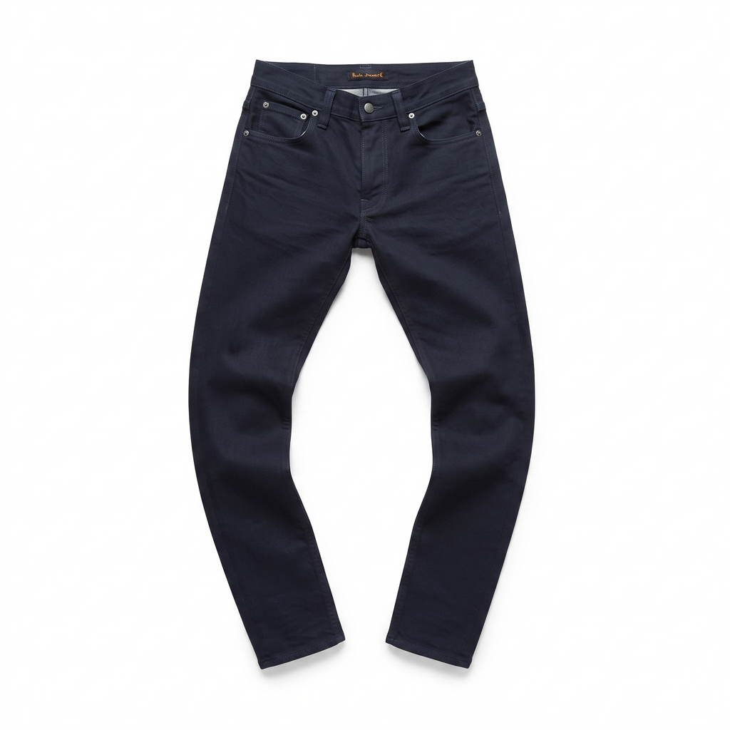 Thrifted Nudie Jeans Co Men's Deep Indigo Blue Slim Jeans Waist: 30-32/ J1010