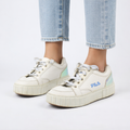 Thrifted FILA Chunky White Sneakers with Holographic Heel - EUR 38
