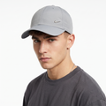 Thrifted Nike Metal Swoosh Logo Grey Baseball Cap (56-58 cm)