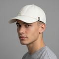 Premium H&M Off-White Dad Thrifted Hat with Square Metal Logo Detail