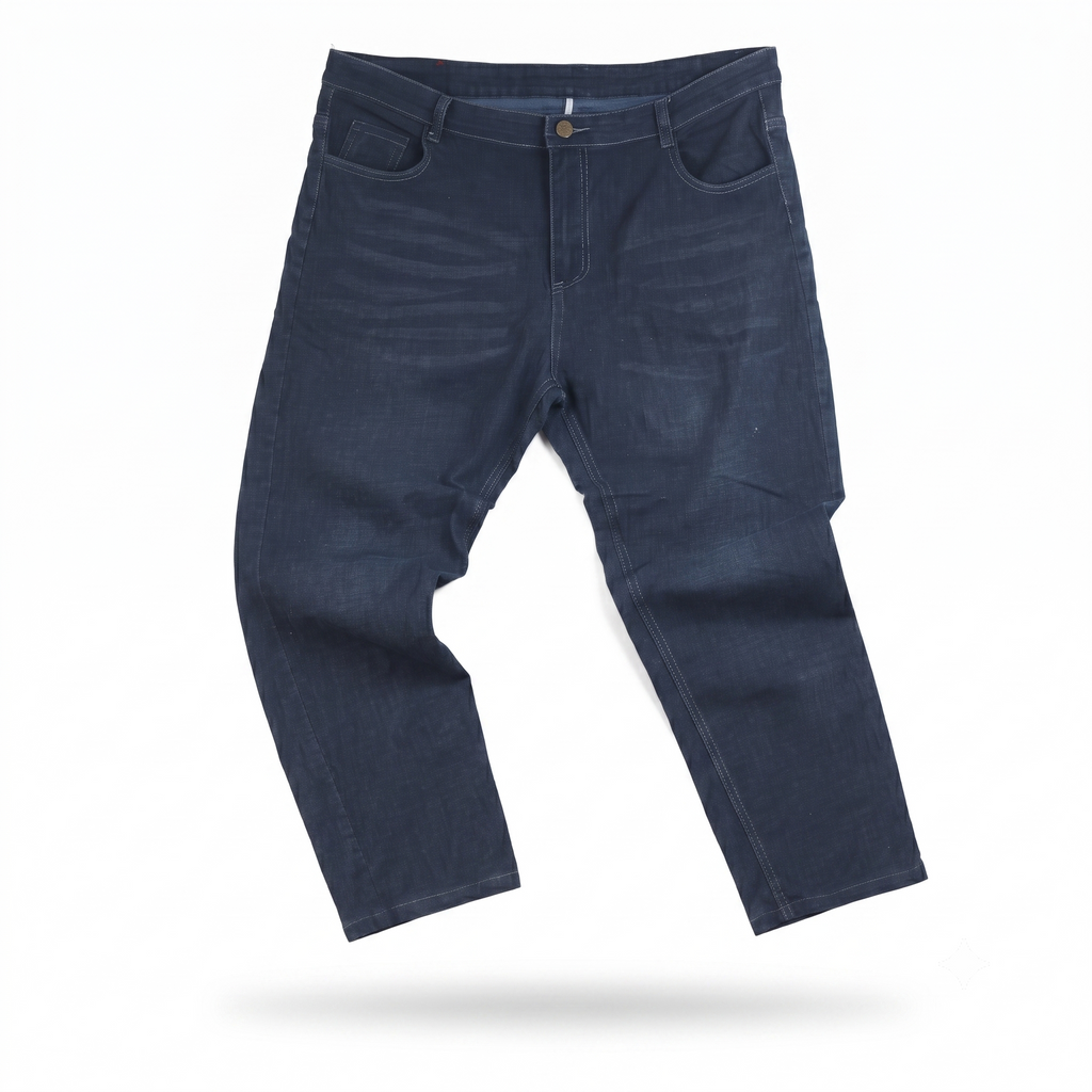 Thrifted Benepole Men's Dark Indigo Straight Leg Jeans 38 Waist/ J1044
