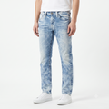 Thrifted Men's Buckaroo Jeans Distressed Light Blue Denim Waist: 32-33/ J1081