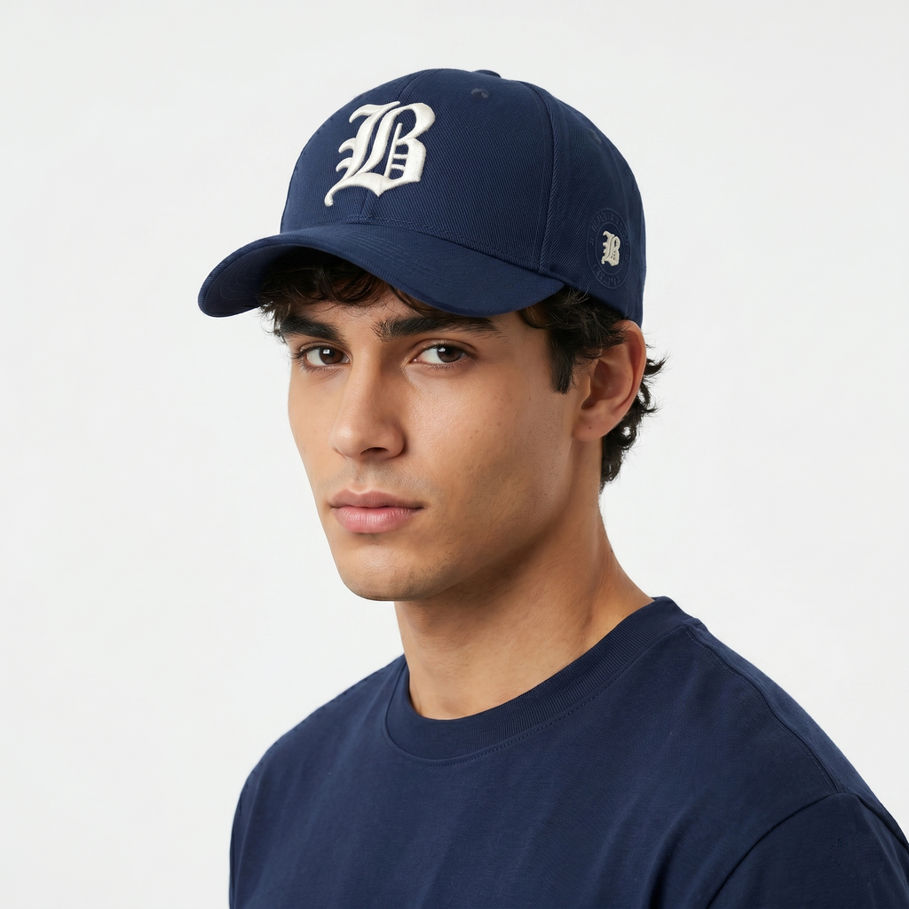 Thrifted Nyny Sports Navy Blue Cotton Dad Cap