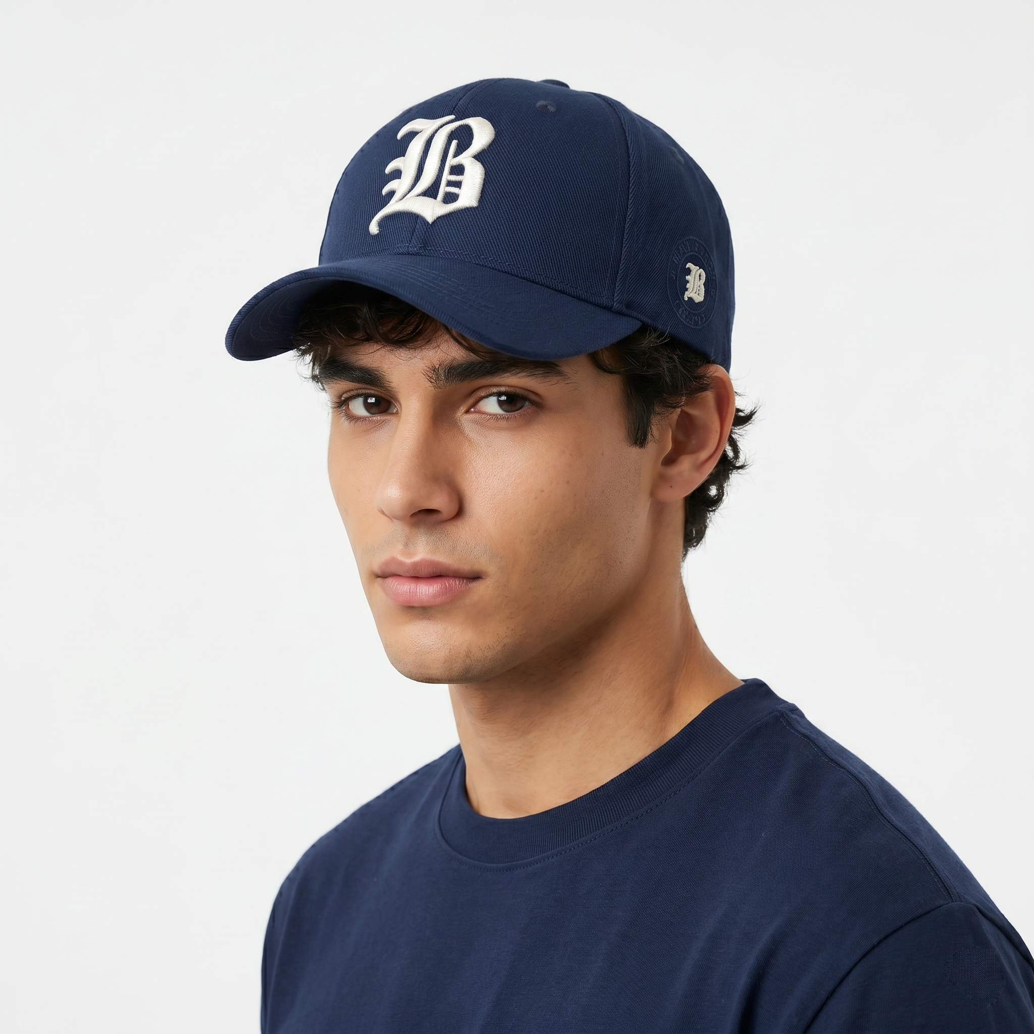Thrifted Nyny Sports Navy Blue Cotton Dad Cap