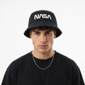 Vintage Style NASA Black Bucket Hat - Sinsay Men's Collection Cap