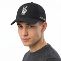 Thrifted Team Platin Black Peace Hand Graphic Strapback Hat