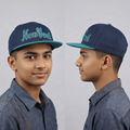 H&M New York Thrifted Baseball Cap – Navy & Teal Youth Snapback