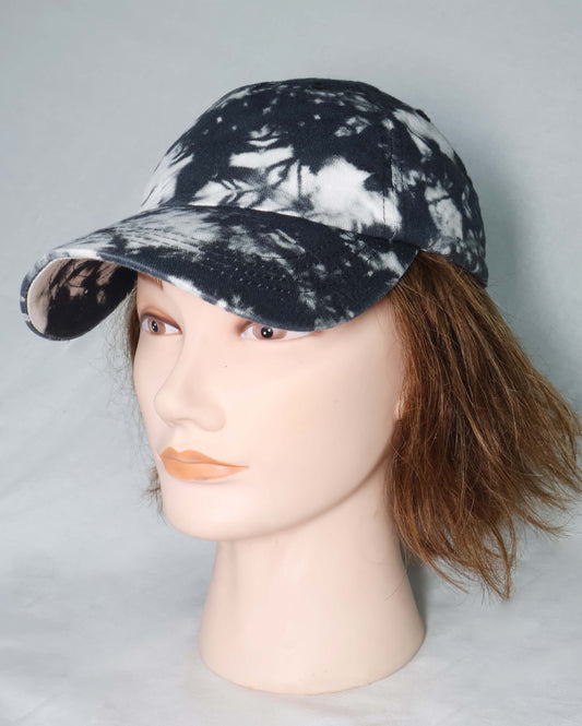 Next Tie-Dye Cotton Cap Black & White - Marble Wash | Unisex Casual Thrift Hat