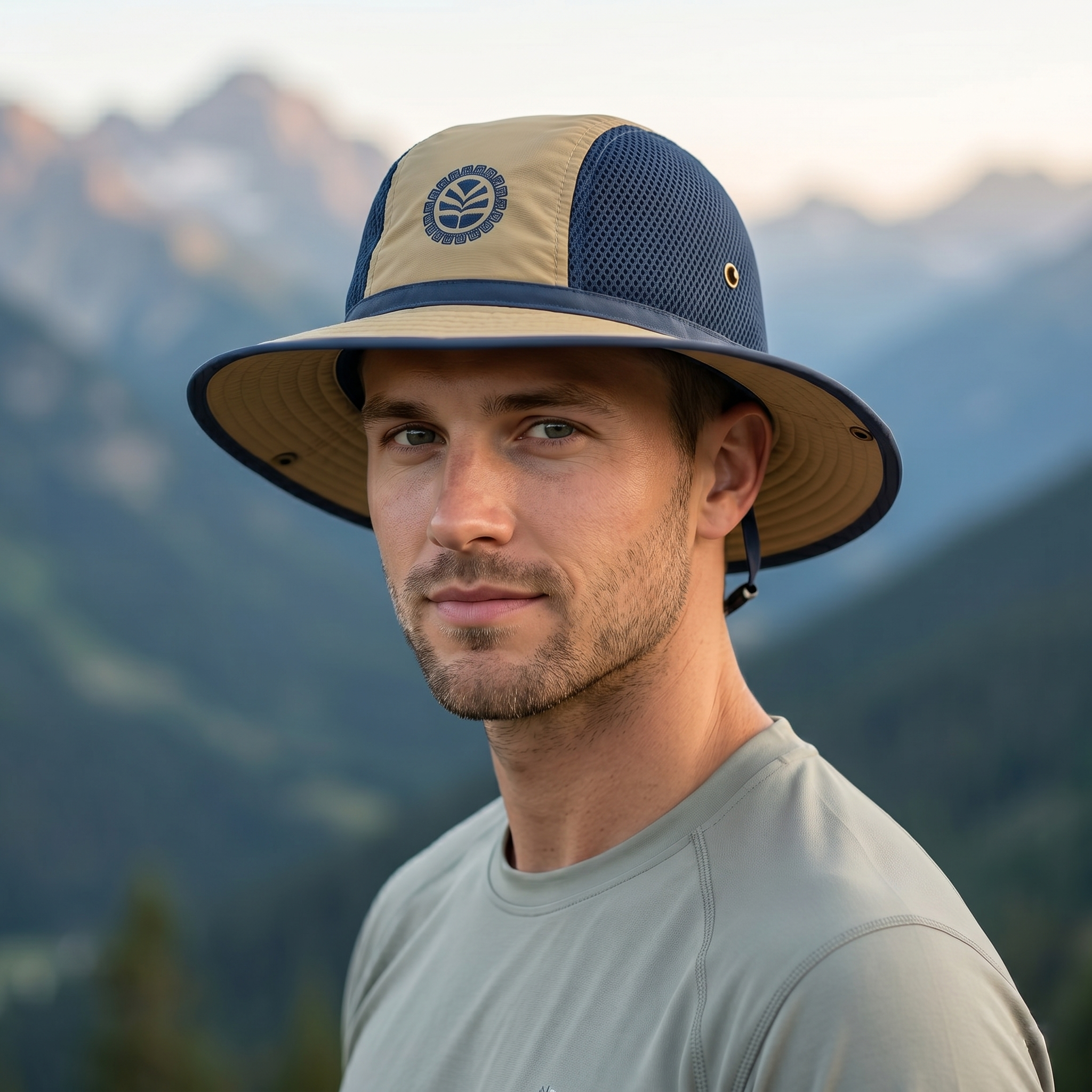 Vintage Young An Hiking Boonie Hat - Gorpcore Mesh Breathable Sun Hat