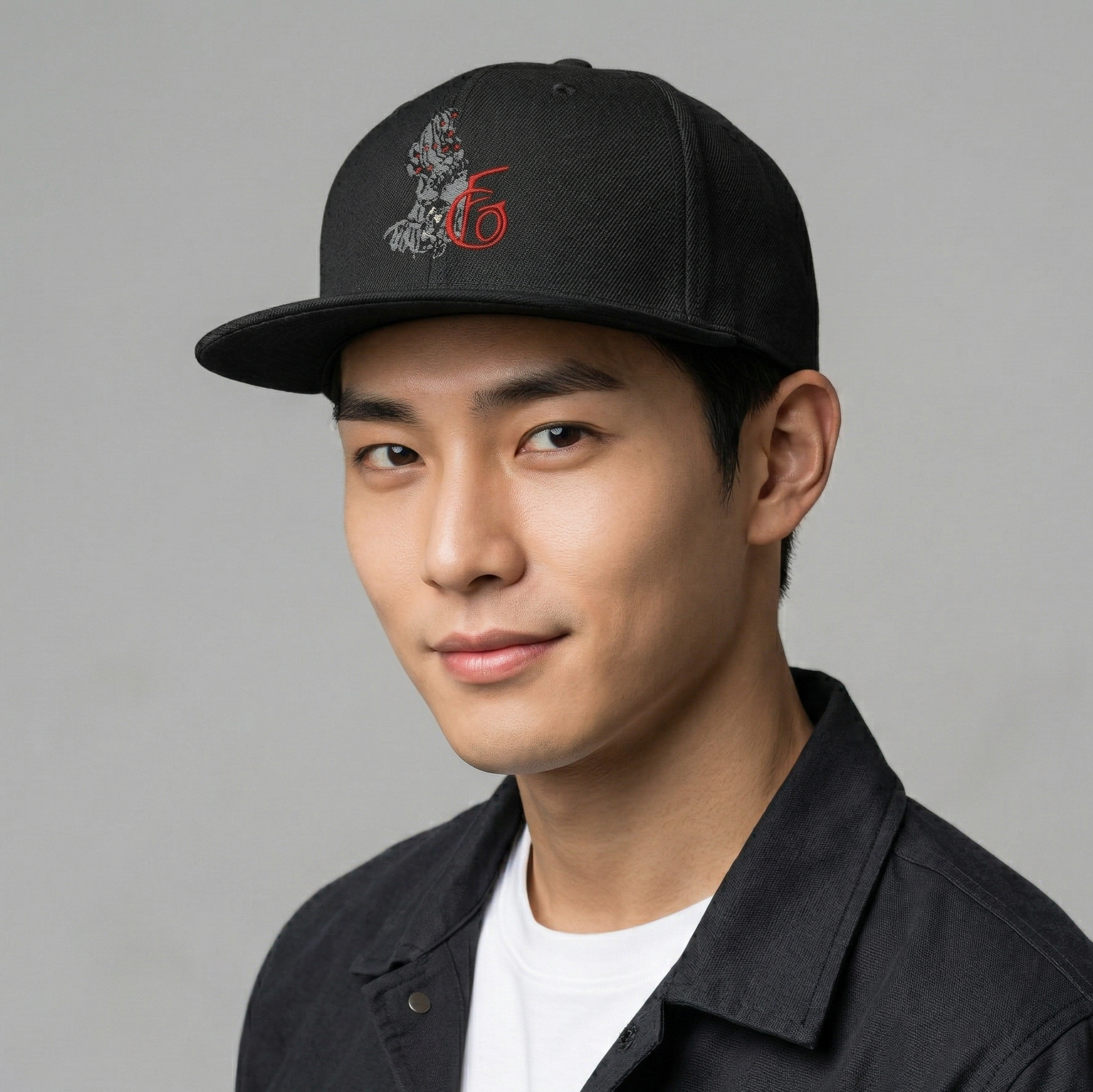 Atlantis Snapback Thrifted Cap | Black Faschingsgilde Oberperfuss Embroidered Hat