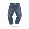 Thrifted Denim Washing Room Men's Ripped Blue Jeans 32 Waist/ J1051