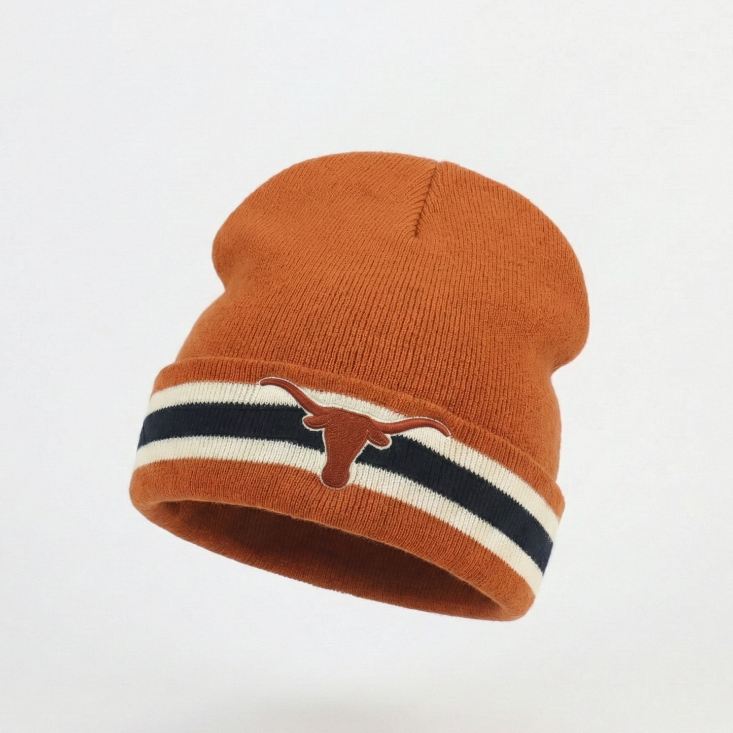 Vintage Style Texas Longhorns Thrifted Beanie Cap – Embroidered Logo 100% Acrylic