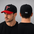 Vintage Kia Tigers KBO Thrifted Baseball Cap - Black & Red Two-Tone