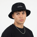 Thrifted Hanlianxiu Black Cotton Purge Bucket Hat
