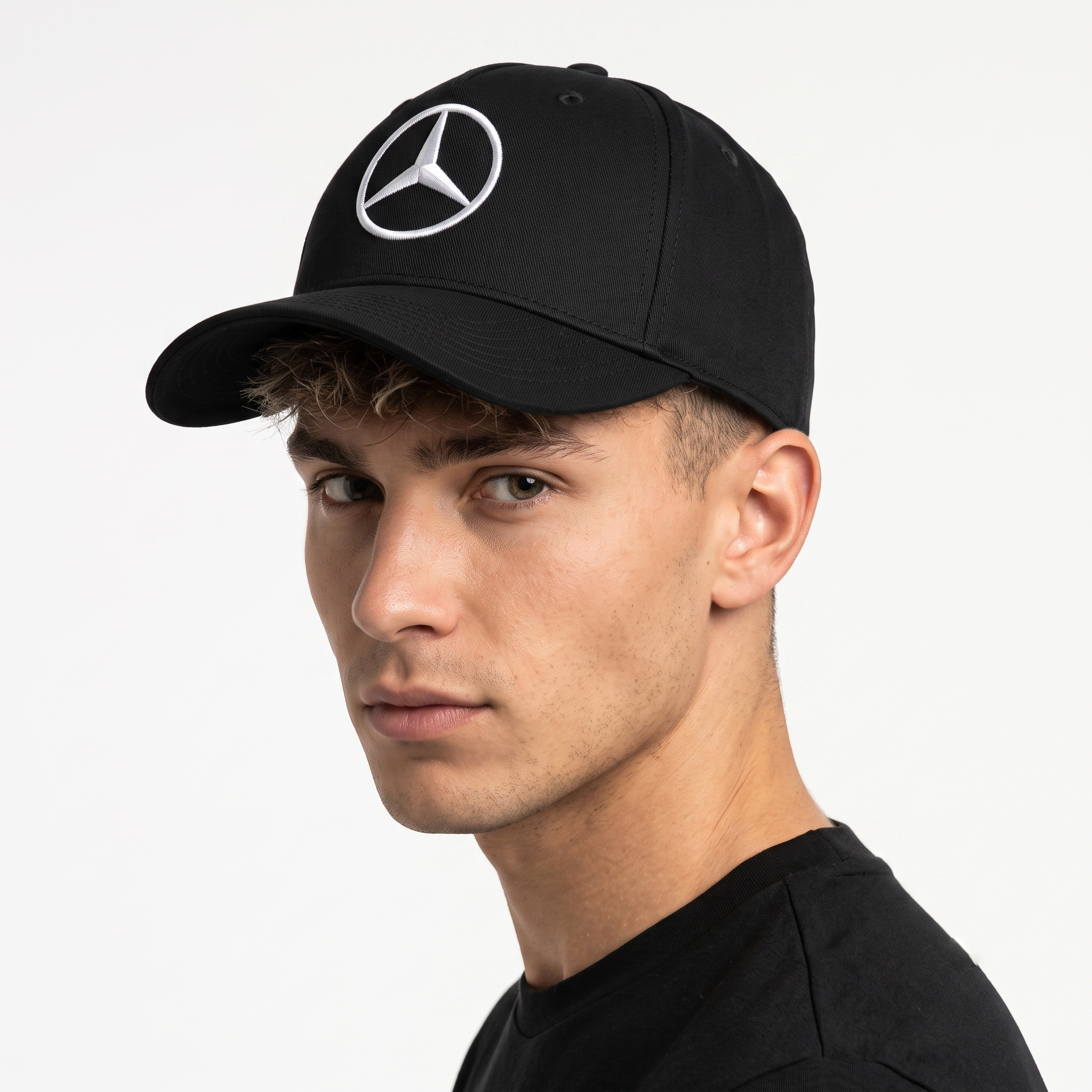 Thrifted Mercedes Benz Classic Logo Baseball Cap - Size 56-58cm