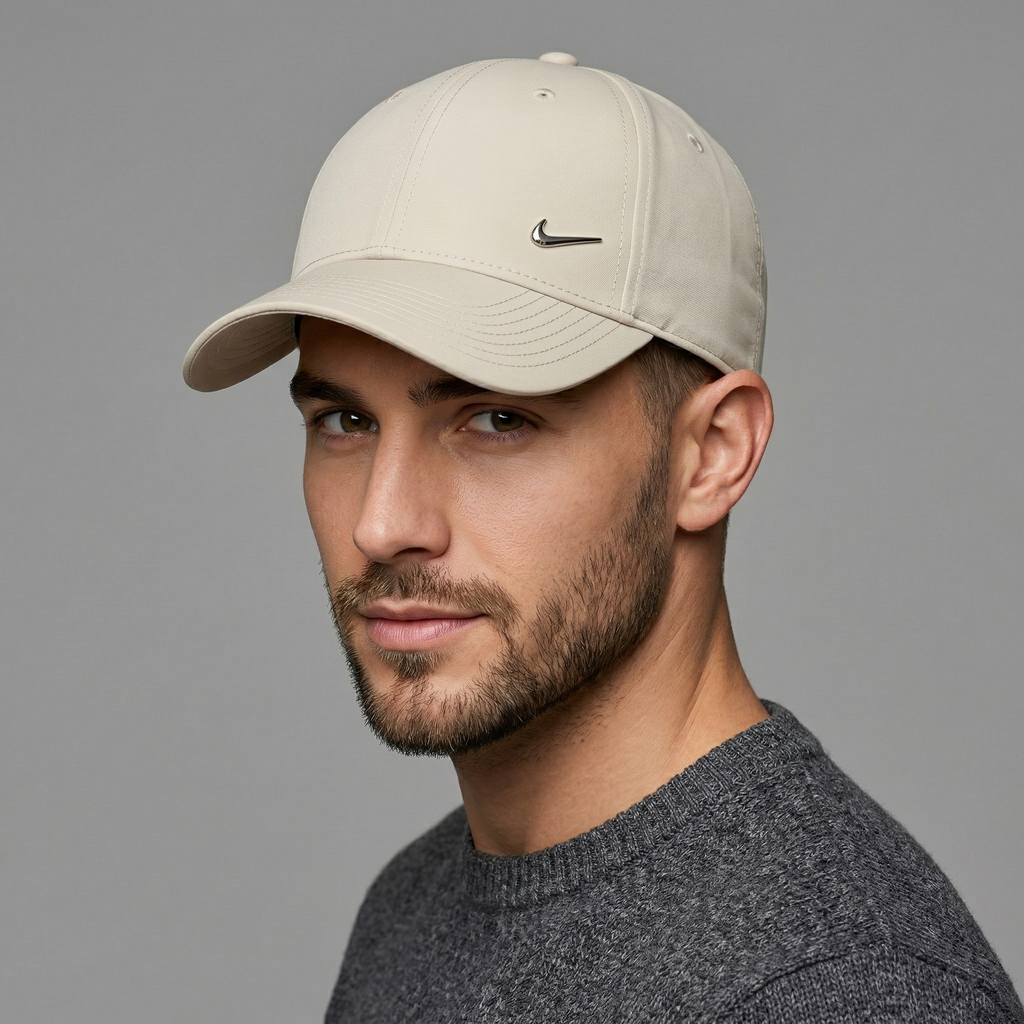 Nike Heritage86 Metal Swoosh Adjustable Thrifted Dad Hat - Sand/Beige