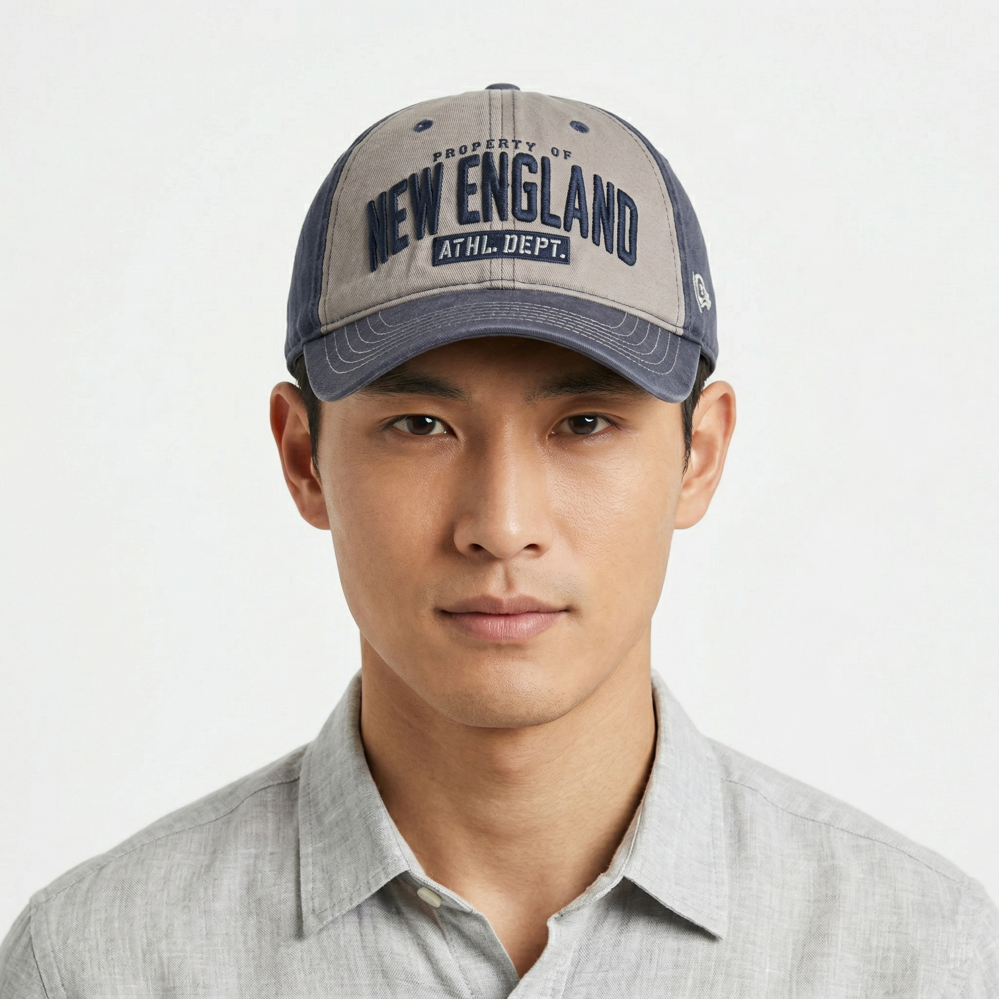Chowdaheadz New England Athl. Dept. Thrifted Cap - Vintage Navy Baseball Hat