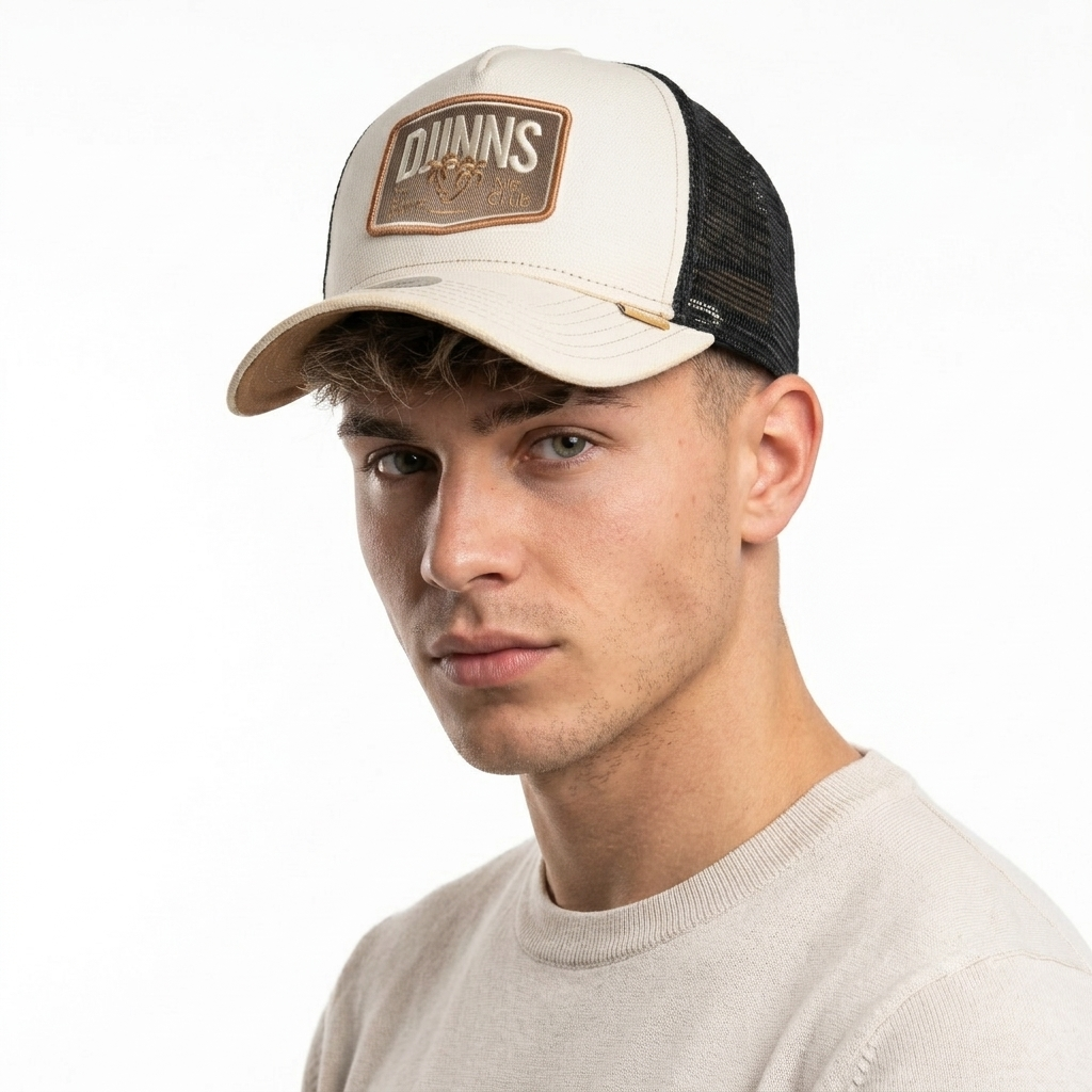 Thrifted Djinns Palm Tree Patch Canvas Mesh Trucker Hat | 10824