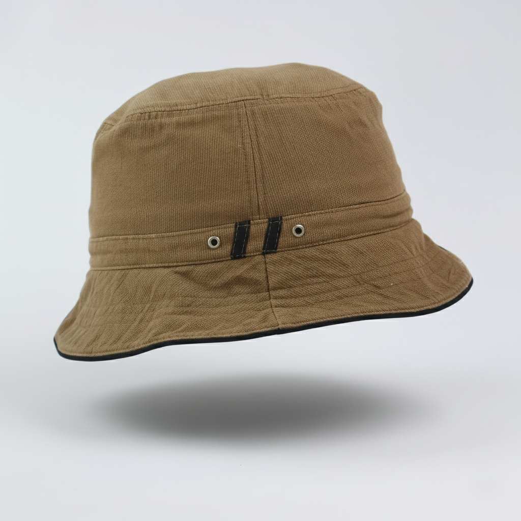 "WESTWOOD" Brown Bucket Hat with Black Trim (57-58cm)