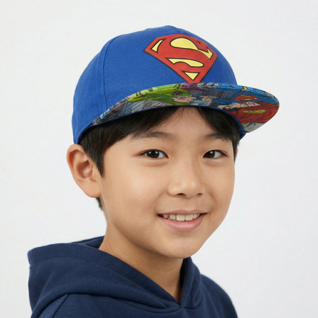 H&M x DC Comics Superman Kids Thrifted Snapback Cap - Blue