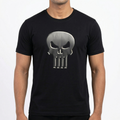 Marvel The Punisher Metallic Skull Logo T-Shirt - Black Medium