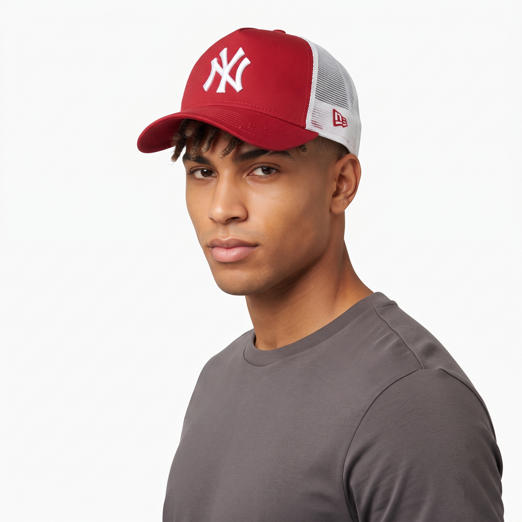 Thrifted New York Yankees Red & White Snapback Cap (56-58cm) | 10523