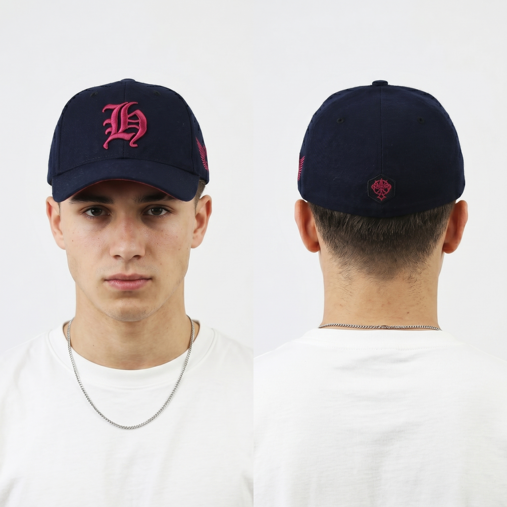 Thrifted N'SER Hustton Winged Shield Fitted Hat | 56-58cm