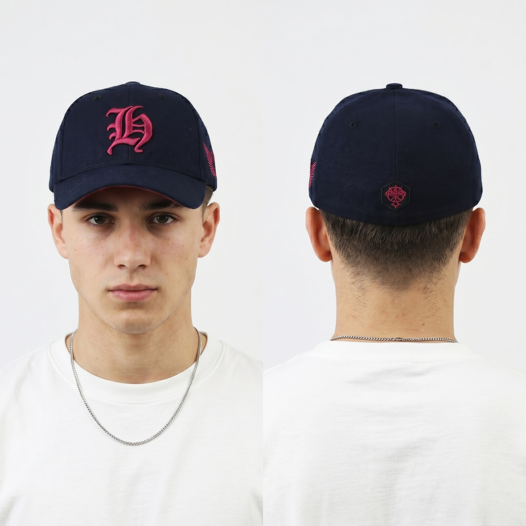 Thrifted N'SER Hustton Winged Shield Fitted Hat | 56-58cm