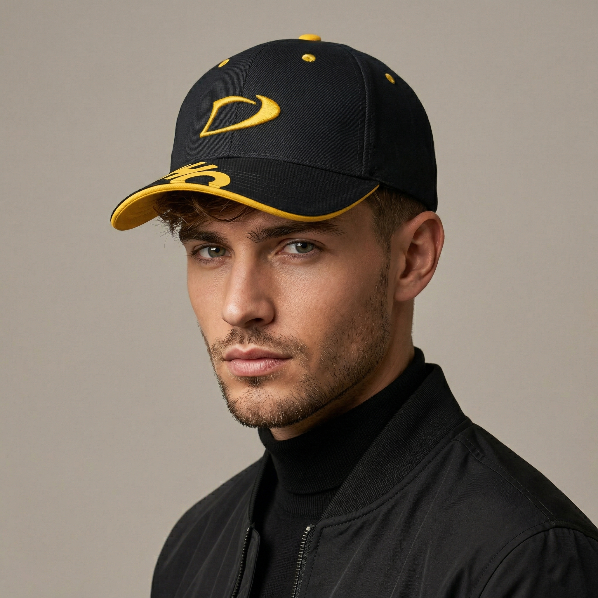 DOHC Racing Heritage Embroidered Black & Yellow Baseball Cap