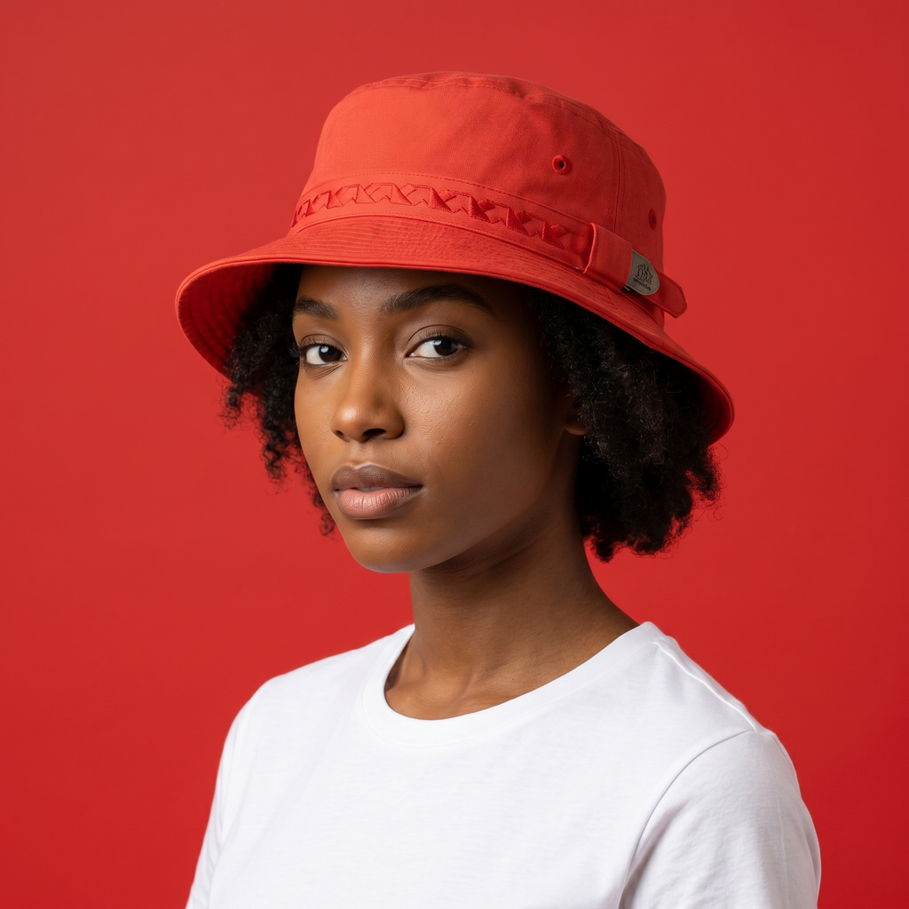 Retro Scarlet Outdoor Safari Thrifted Hat – Premium Korean Thrift