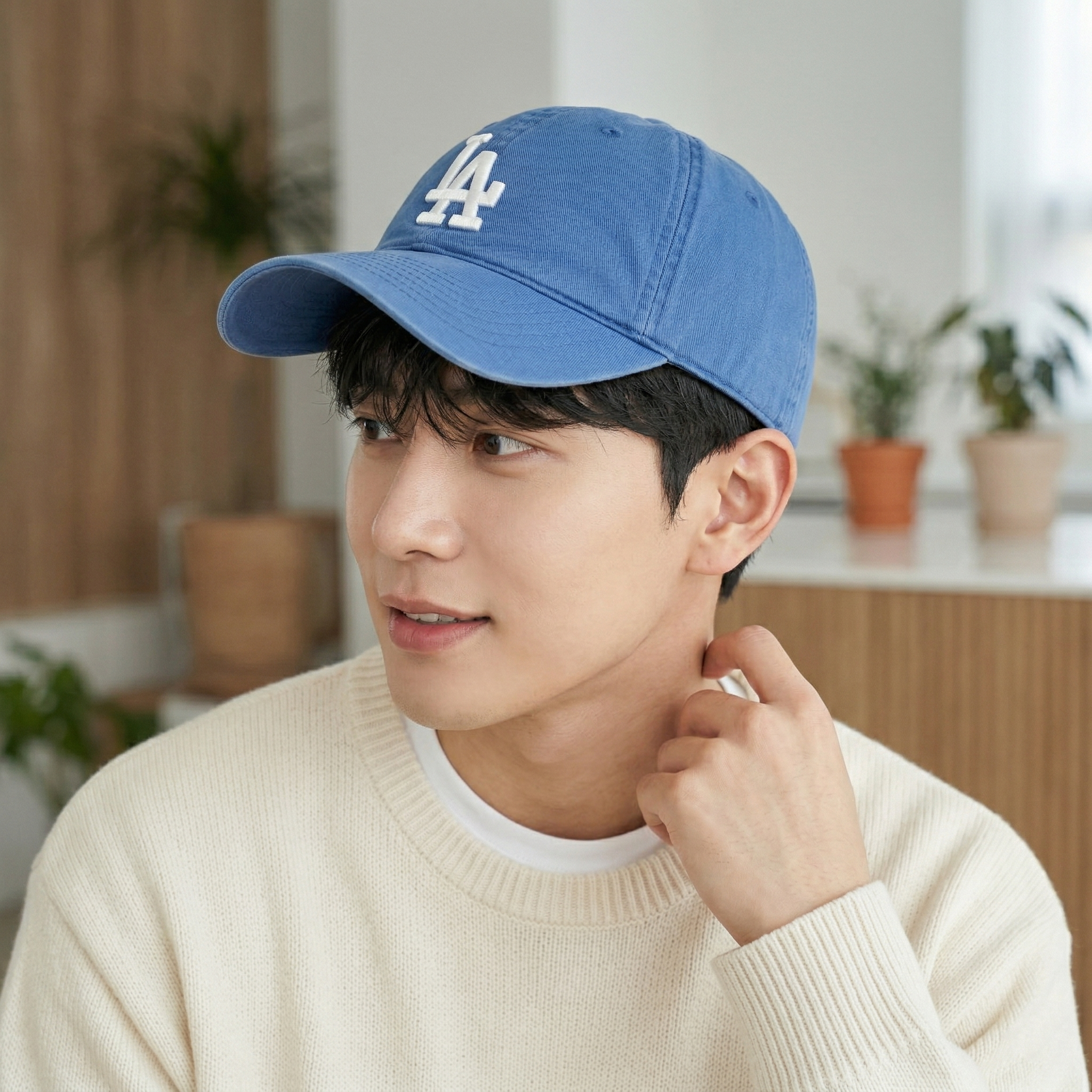 Official MLB Los Angeles Dodgers 'Dad Hat' - Washed Blue/White