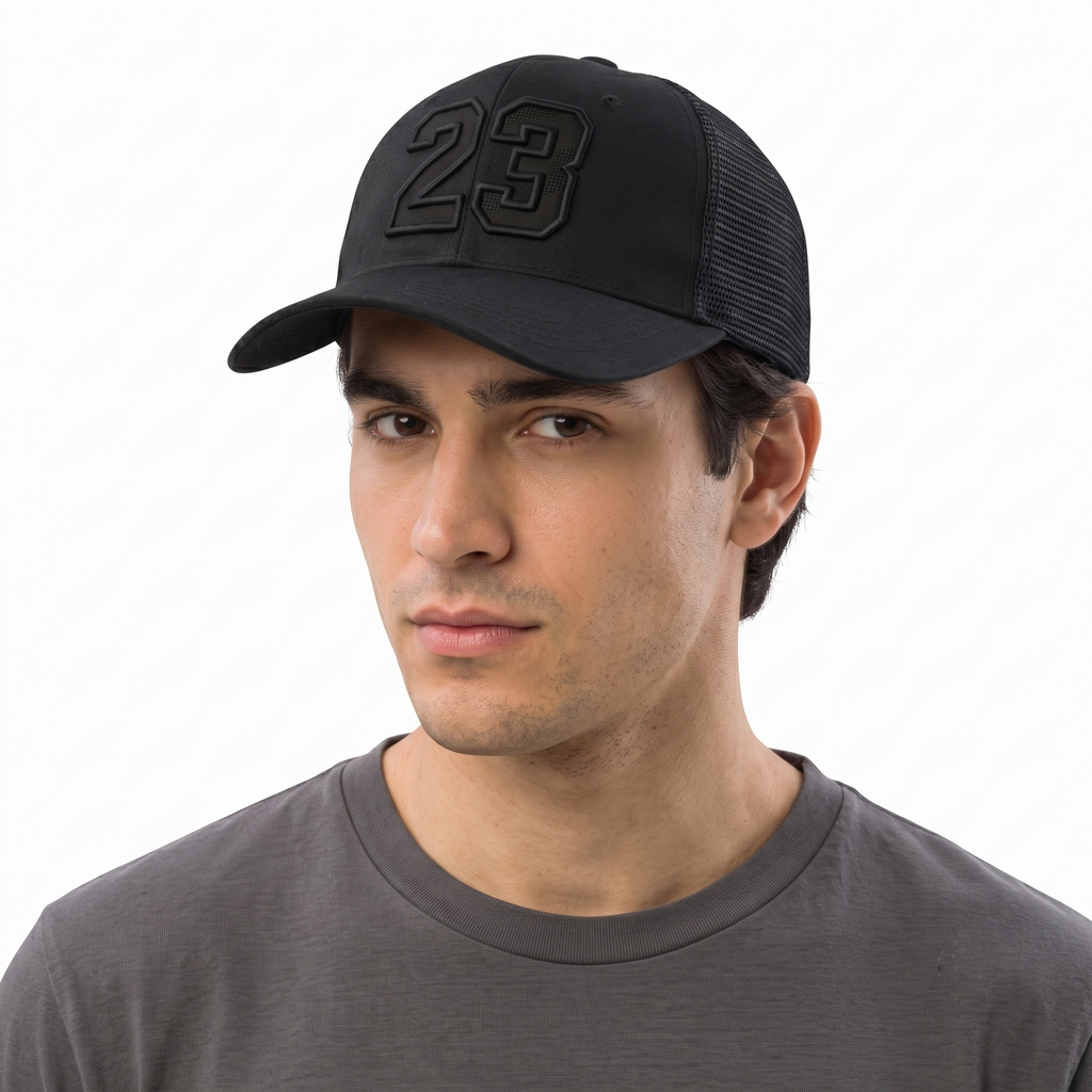 Thrifted Number 23 Blacked-Out Snapback Cap | 10254